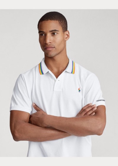 Camisa Polo Polo Ralph Lauren Hombre Blancos - Pride - HVQBP0785